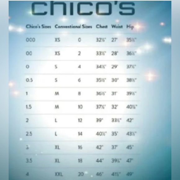 Chico's hidden half button polyester Lace Blouse solid Size 2 = size 12 - Picture 8 of 8